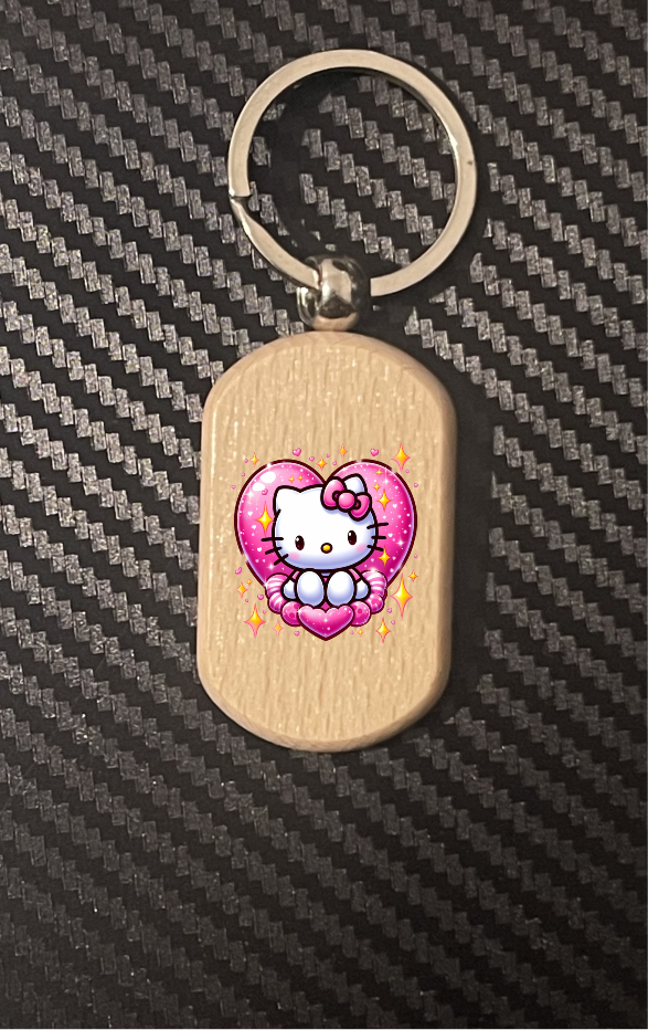 Heart Hello Kitty keyring