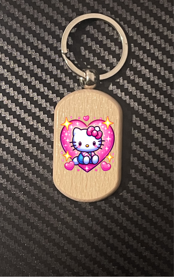 Heart Hello Kitty keyring