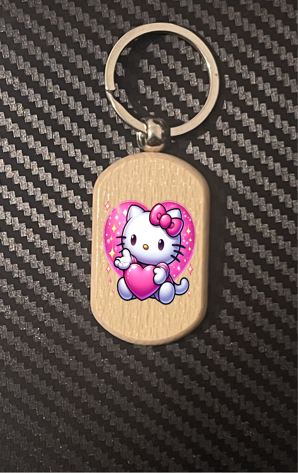 Heart Hello Kitty keyring