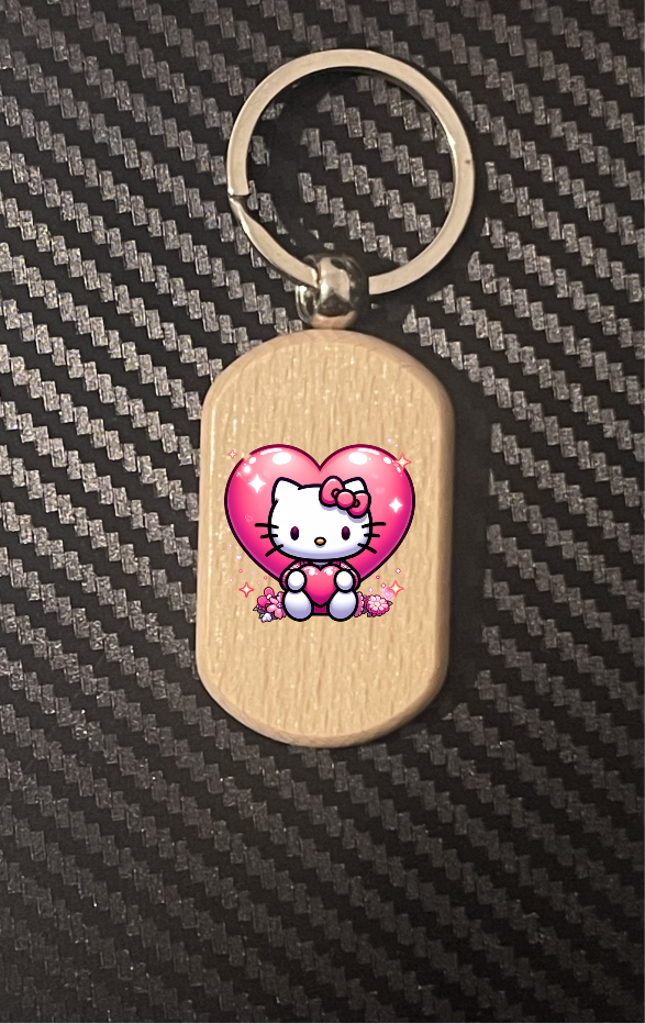 Heart Hello Kitty keyring