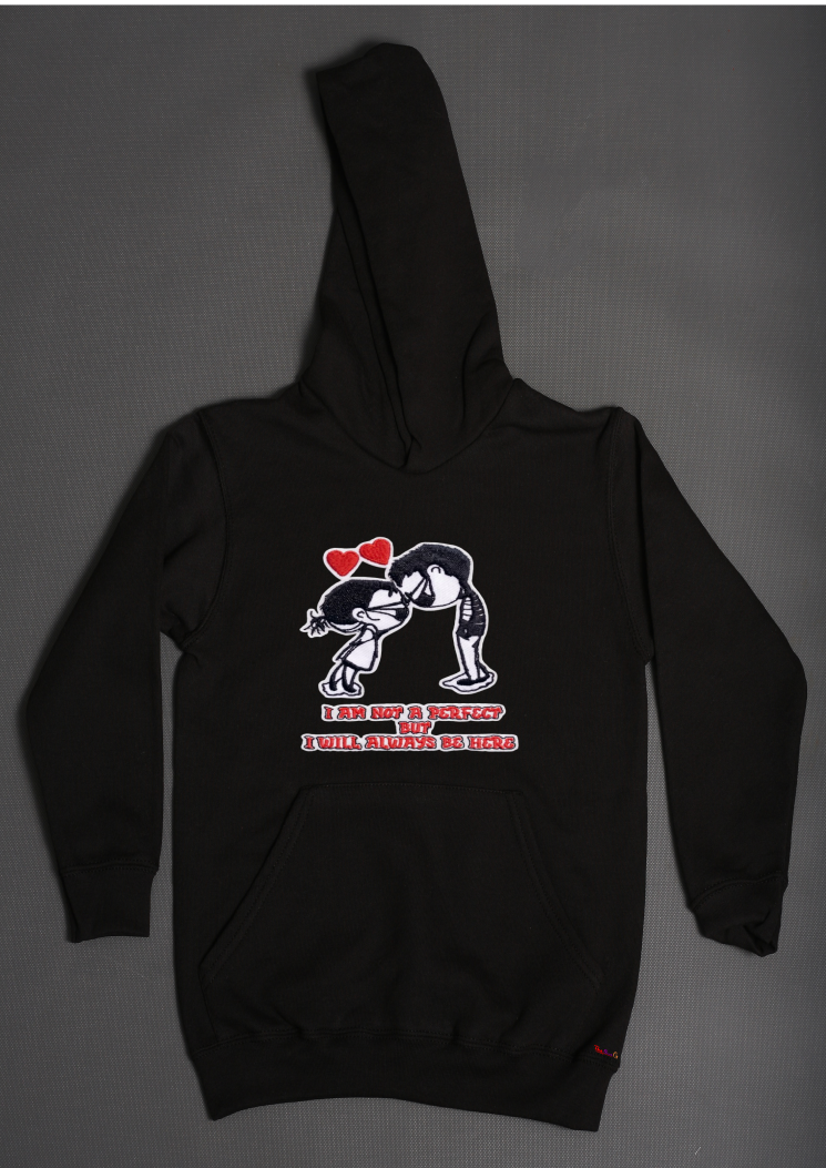 I AM not perfect ,mask hoodie