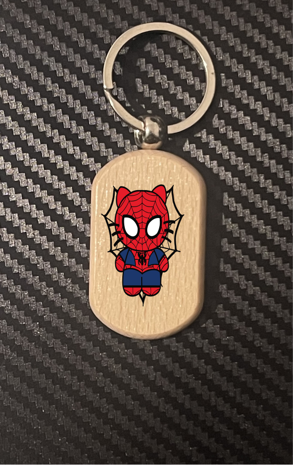 Spiderman Hello Kitty 1-11 keyrings