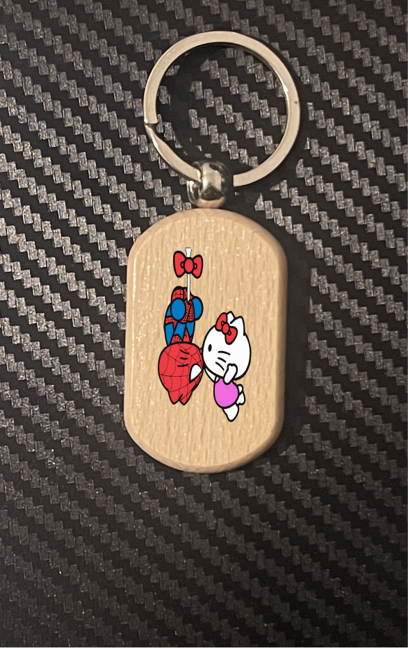 Spiderman Hello Kitty 1-11 keyrings
