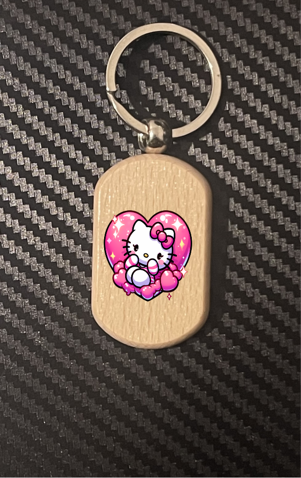 Heart Hello Kitty keyring