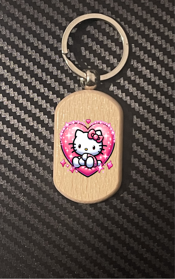 Heart Hello Kitty keyring