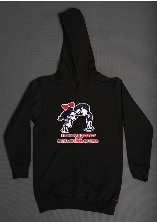 I AM not perfect ,mask hoodie