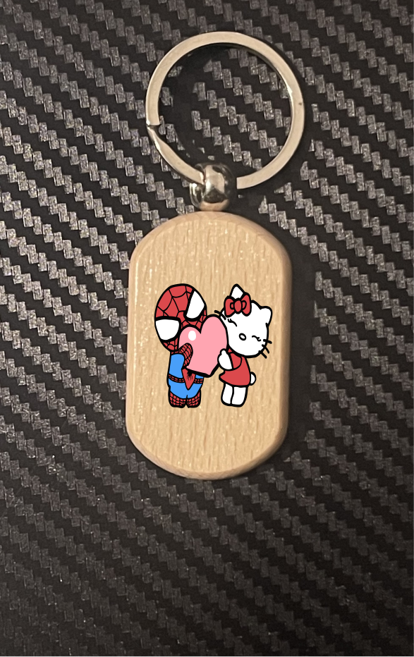 Spiderman Hello Kitty 1-11 keyrings