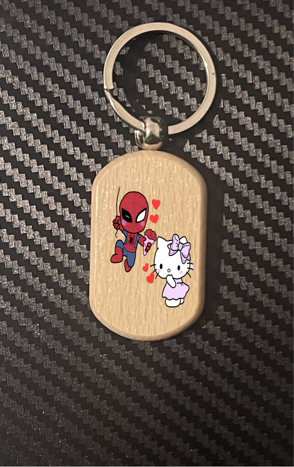 Spiderman Hello Kitty 1-11 keyrings